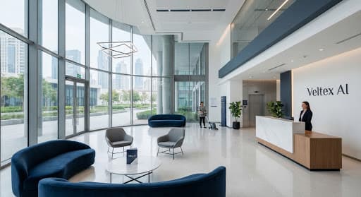 Bright multi-storey commercial office atrium